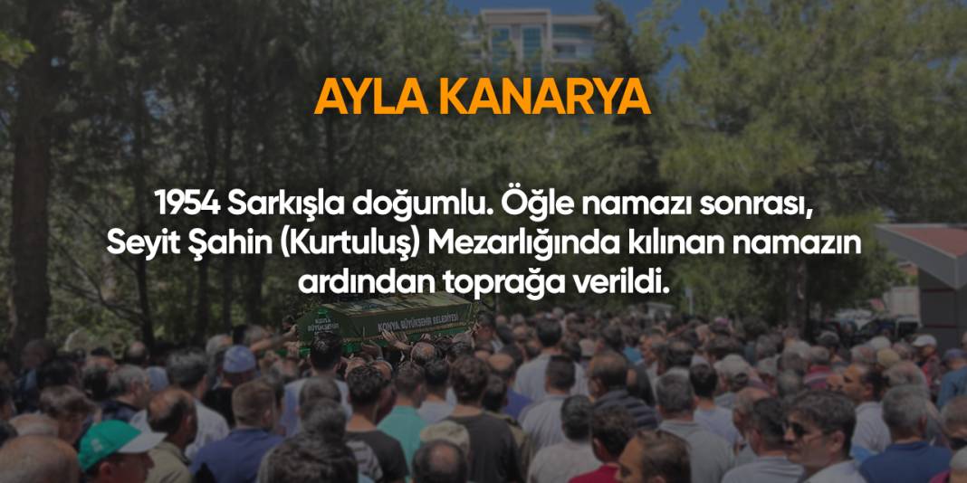 Konya'da bugün vefat edenler | 13 Ekim 2025 7